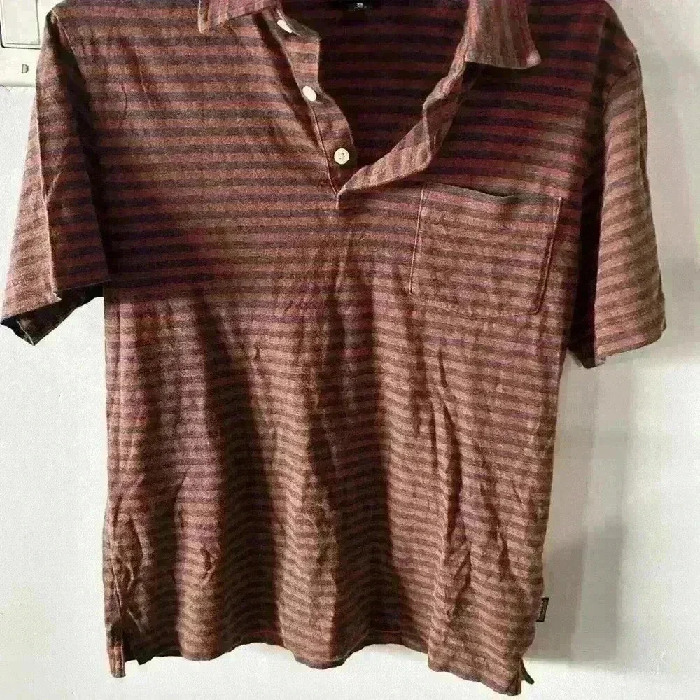 Patagonia Men’s Polo Shirt Striped Short Sleeve X Small Soft Organic Cotton - Picture 2 of 8